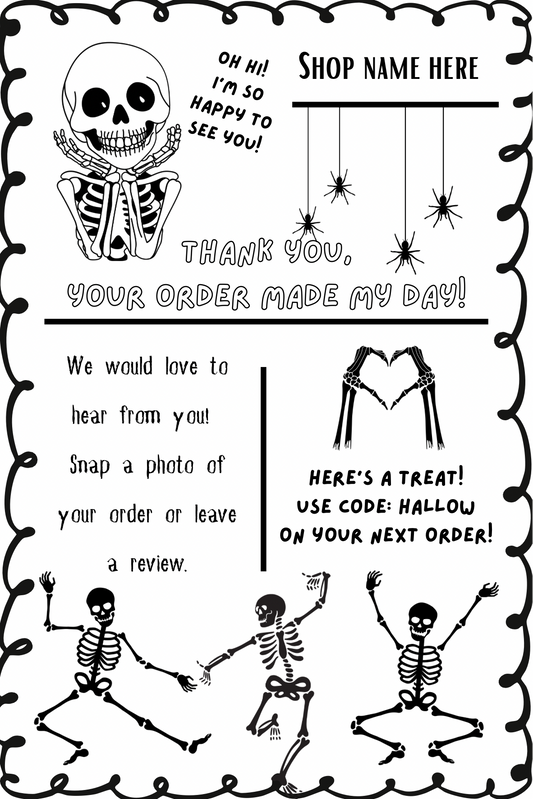Skeleton package label
