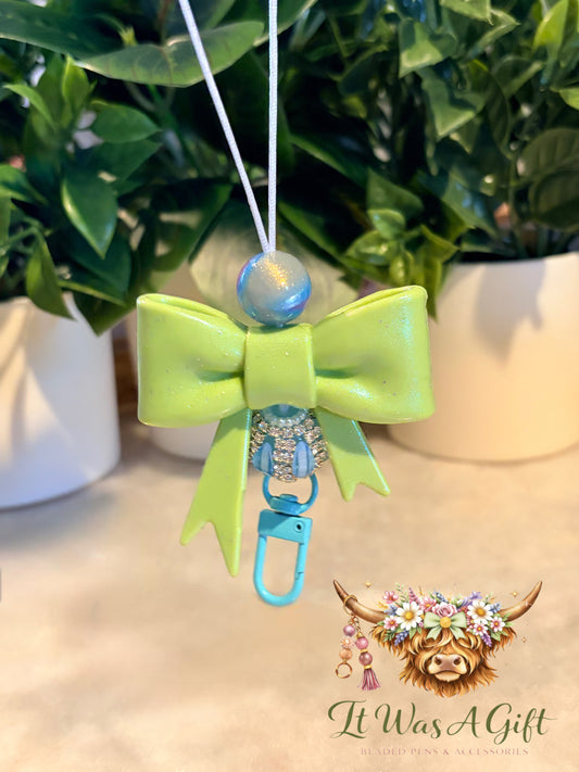 Lime green & blue freshie holder