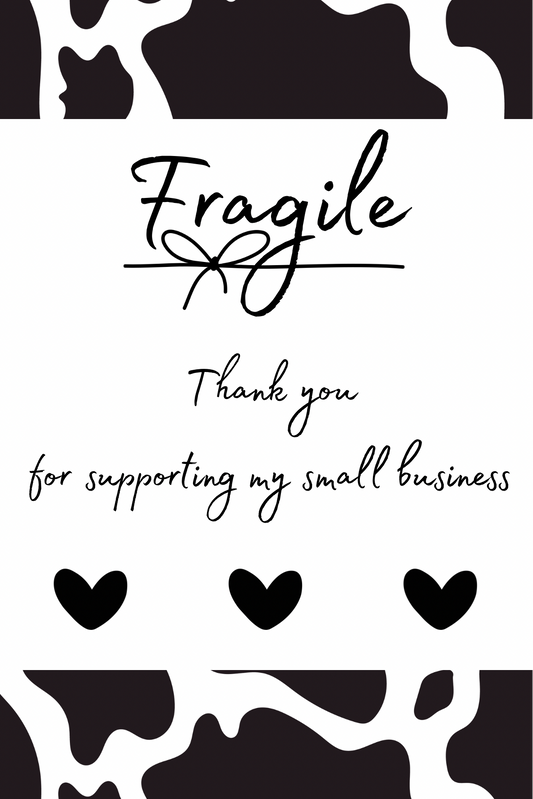 Fragile Cow Print